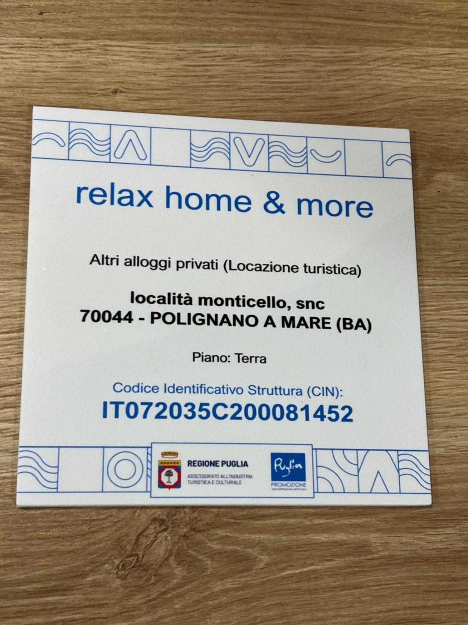 Relaxhomeandmore21Official Polignano a Mare Zewnętrze zdjęcie